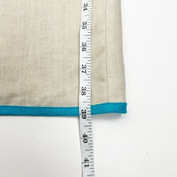 Donna Morgan Tank Dress Women's 6 Khaki 100% Linen Shell Bead Embellished Midi - Picture 11 of 14